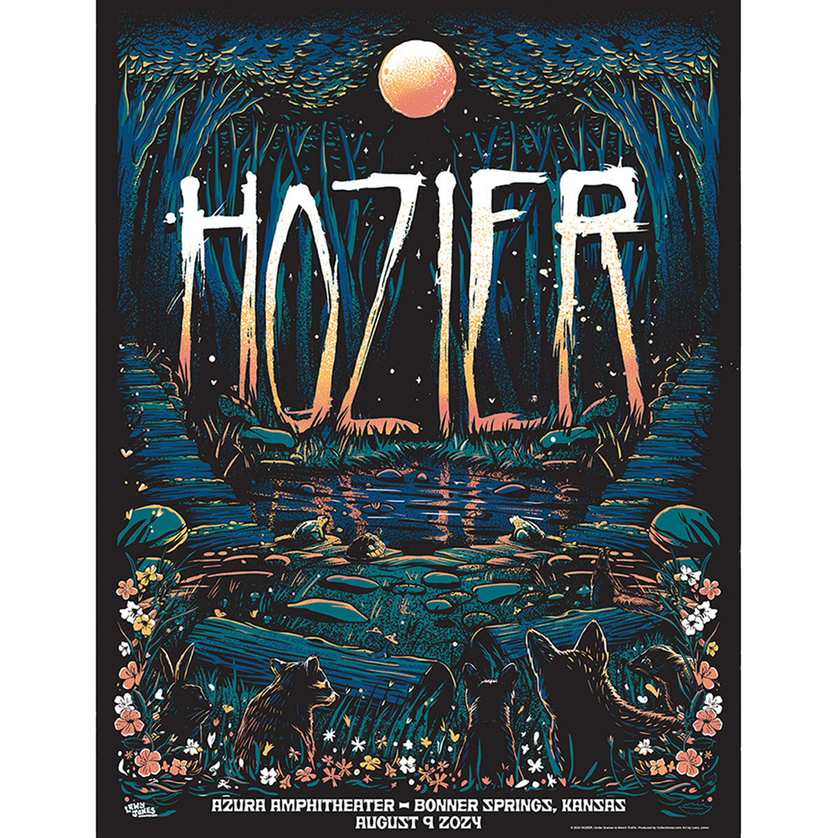 Hozier - Bonner Springs August 9 Show Poster