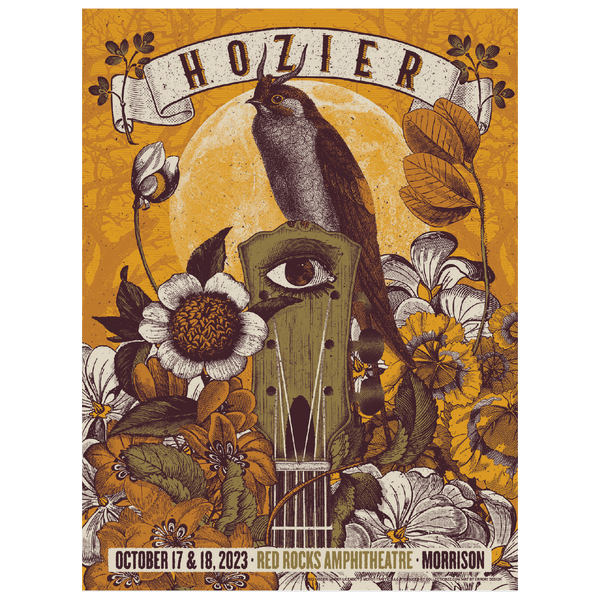 Hozier Red Rocks Event Poster hozier-red-rocks-event-poster