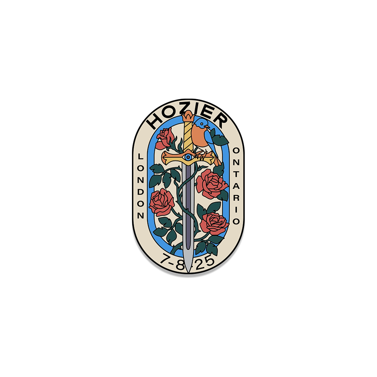 London July 8 Show Pin